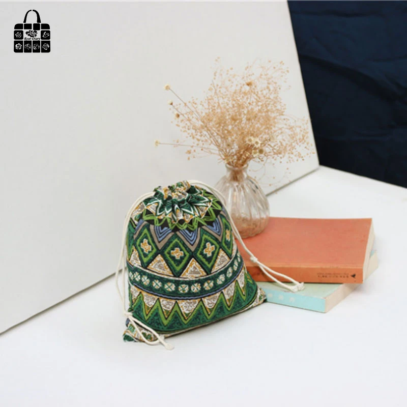 1 шт. хлопковый тканевый мешок для сбора пыли с геометрическим принтом дорожная