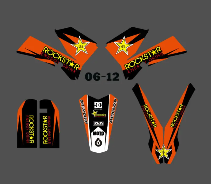 H2CNC GRAPHICS &amp BACKGROUND DECAL STICKER Kits Fit for KTM SX 85 SX85 2006 2007 2008 2009 2010 2011 2012 | Автомобили и