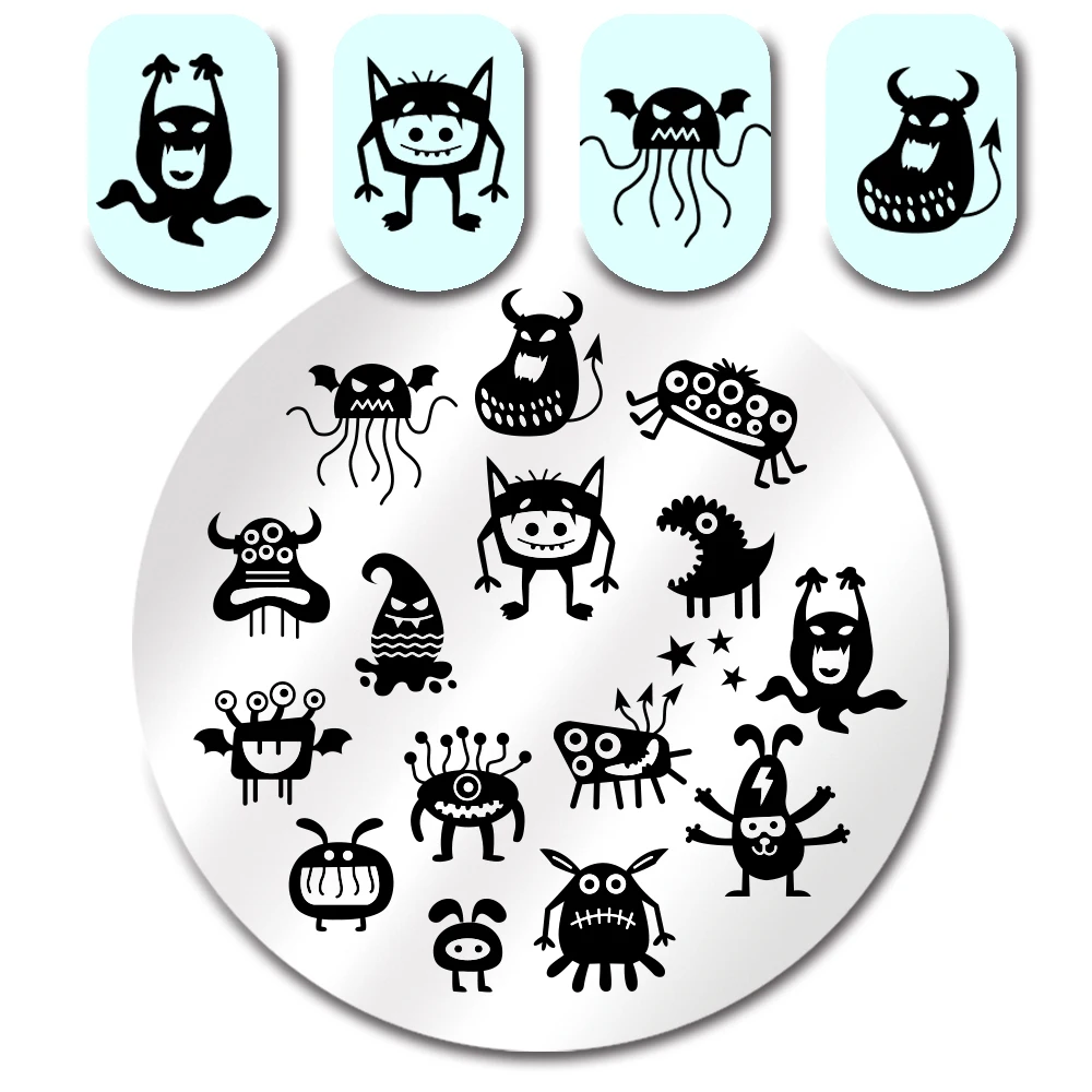 Круглые штамповочные пластины Monster Ghosts лебедь балетный цветок бабочка штамп для