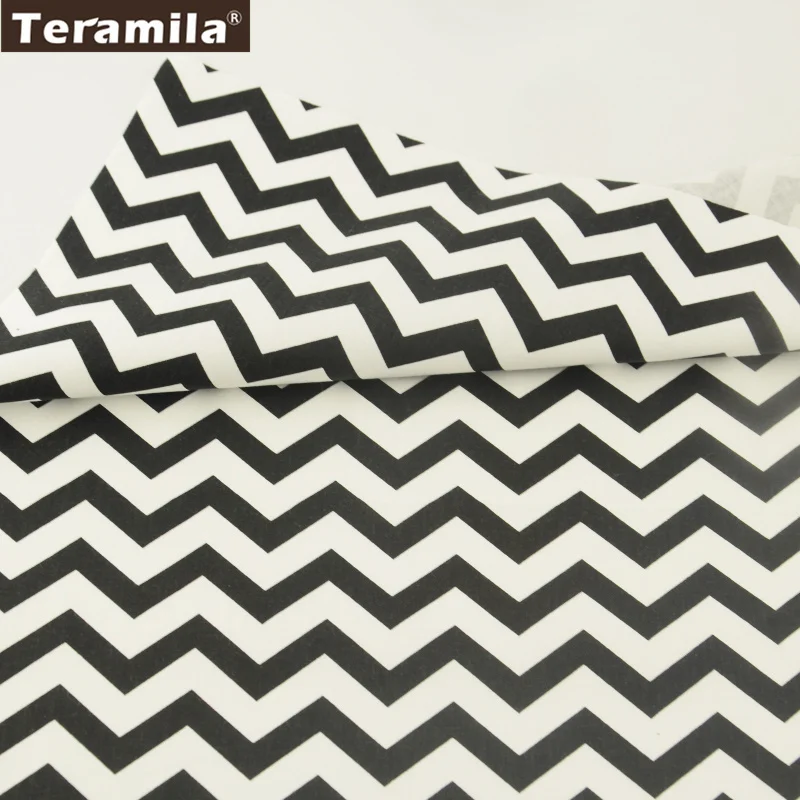 Teramila Ткань Twill черная волна стиль 100% хлопок ткань высокого качества сделай сам