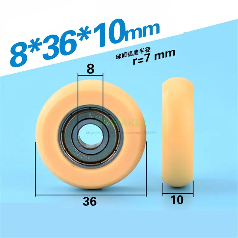 8*36*10 мм M6 * 36*10 M8 608ZZ пластиковый подшипник шкив нейлон PA66 полиформальдегид пом