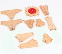 freeship classical compatible with all major brands kids wood train rail track section connector play toys parts fit universal