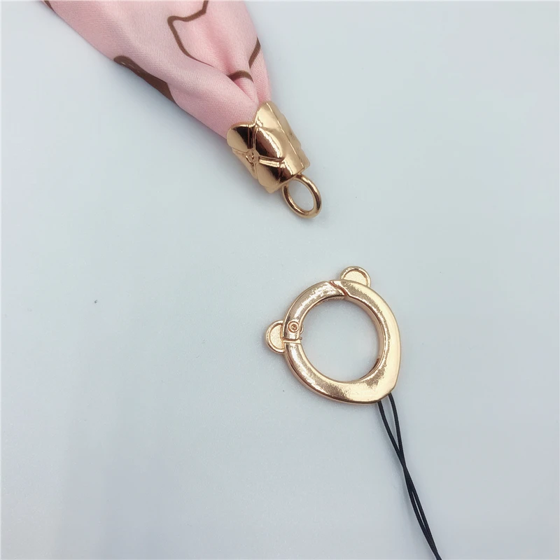Female Fashion Silk Lanyard Wide Neck Fresh Fabric Neck Straps For Keys ID Card Gym Phone Straps USB Badge Holder DIY Hang Rope