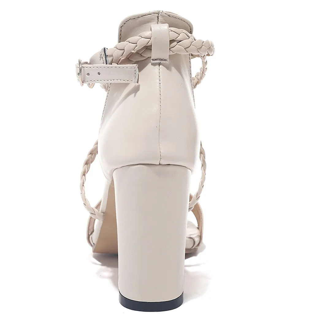 Сандалии SAGACE женские с открытым носком босоножки на высоком толстом каблуке