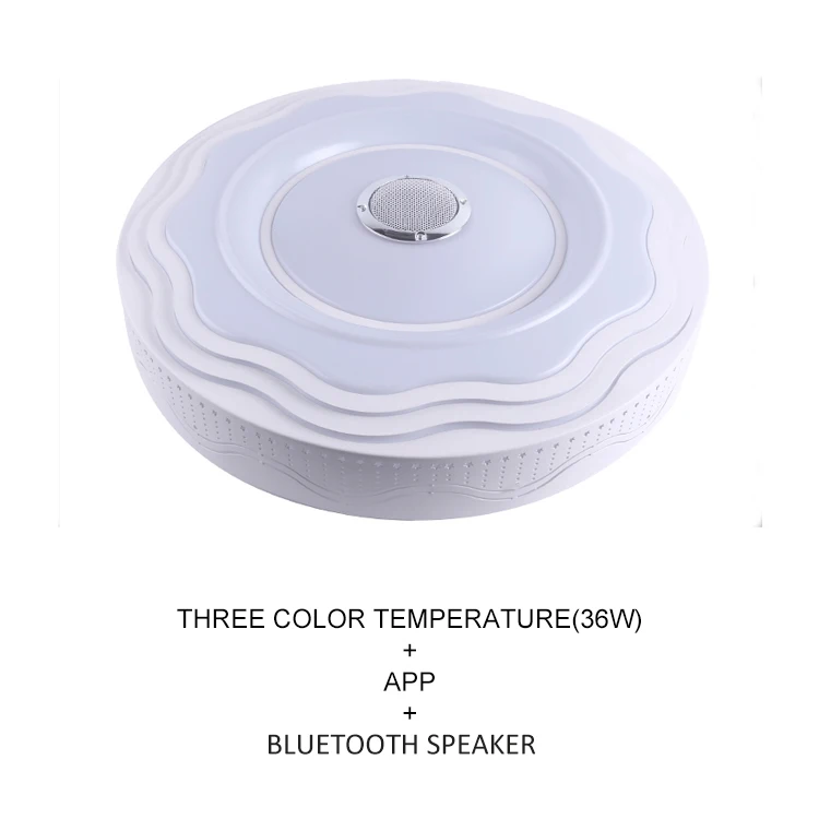 36W-app-v Bluetooth динамик светодиодный потолочный светильник современная столовая лампа с пультом дистанционного управления Внутреннее освещение для кухни спальни гостиной - Цвет корпуса: 36W-app-v