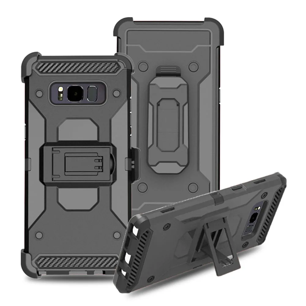 4 In 1 Combo Heavy Duty Shockproof Hybrid Rugged Case With Belt Clip Holster Hard Phone Shell Cover For Samsung Galaxy Note 8 |