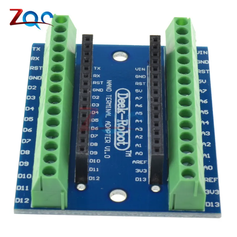 1 шт. Стандартная плата адаптера терминала для Arduino Nano V3.0 AVR ATMEGA328P фотомодуль 100%