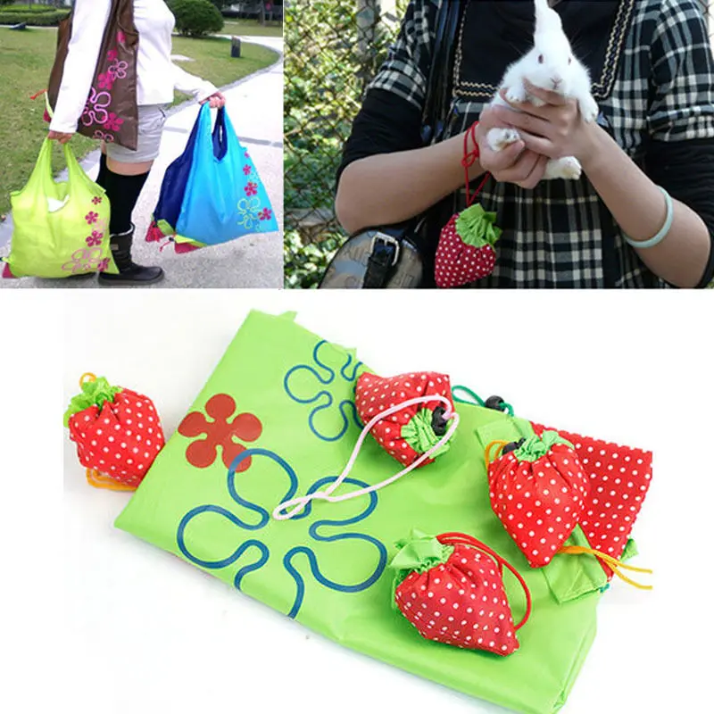 Нейлоновая Складная многоразовая сумка для покупок экологически чистая сумочка