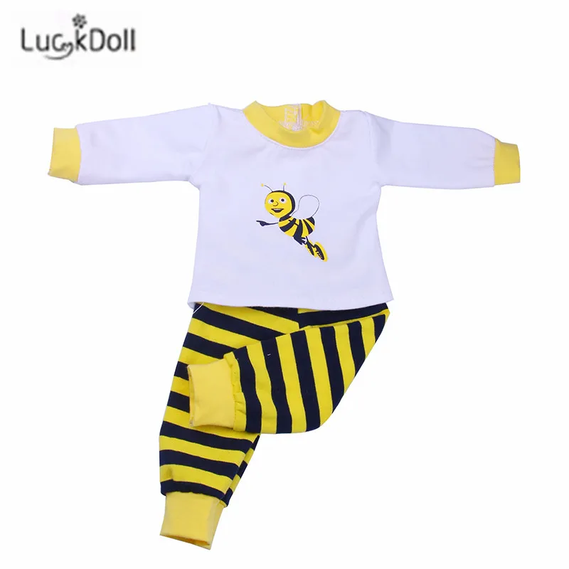 LUCKDOLL модные новые летние Повседневное милых пижам для 43 см для ухода за ребенком для мам куклы или 18-дюймовые куклы аксессуары лучший подарок