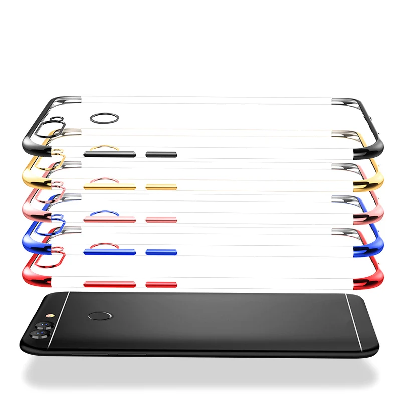 

For Xiaomi Mi 8 Lite Case Cover Transparent Plating TPU Soft Silicone Clear Back Cover For Xiaomi Mi8 Mi 8Lite Case Phone Coque