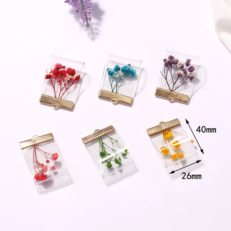 10 шт. прозрачные Подвески в виде вечных цветов | Украшения и аксессуары