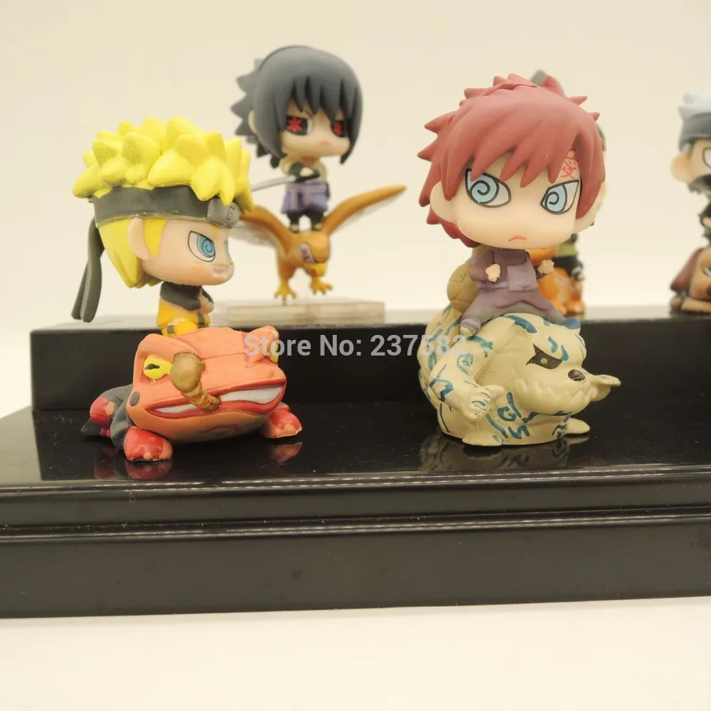 New 6pcs/set 6.5cm PVC japanese anime doll naruto figures Hatake Kakashi+Uzumaki Naruto+Sabaku no Gaara Naruto Action Figure Toy | Игрушки и