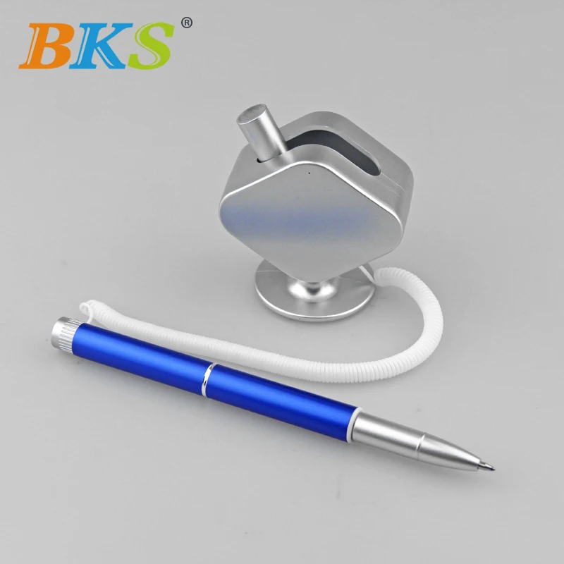 Оптовая продажа Promotioal Банк Счетчик стол фиксированной гелевая ручка с белым цепи