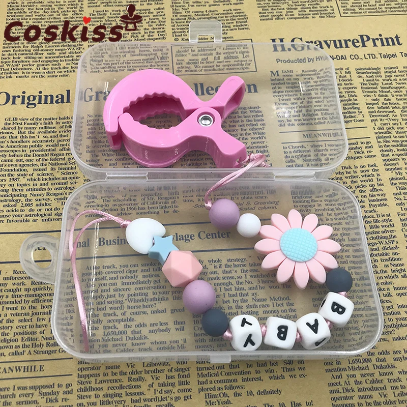 Silicone Teether with Pacifier Clip Holder Set for Newborn Babies - Gift Idea Stylish- Infant Unisex Chew Chain | Мать и ребенок