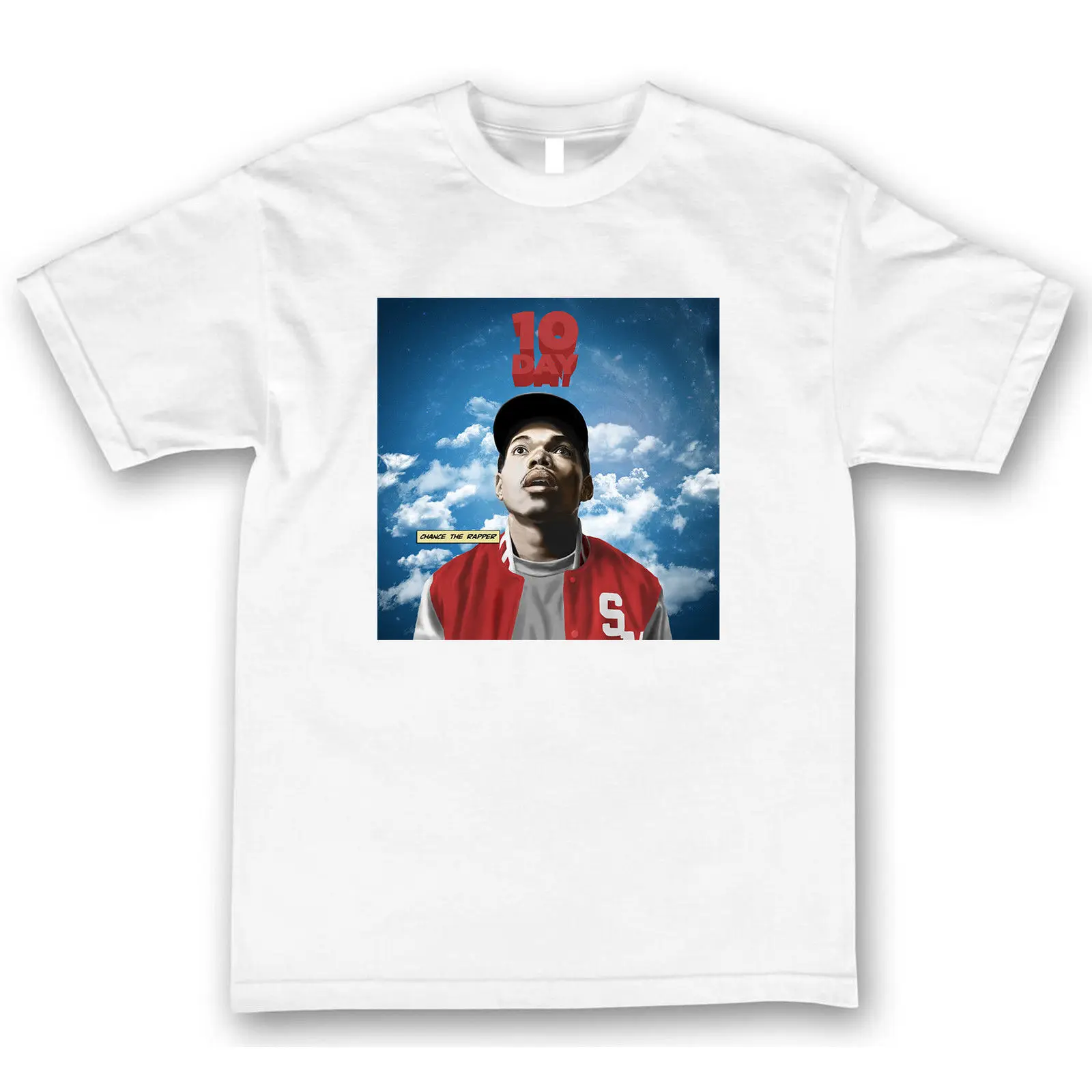 Chance The Rapper футболка 10 Day Tour 3 Angels новая интересная Футболка с принтом из чистого