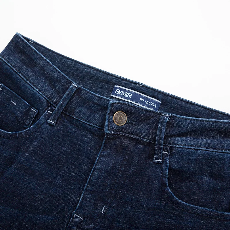 SEMIR 2018 новые мужские Стрейчевые повседневные джинсовые брюки узкие большого