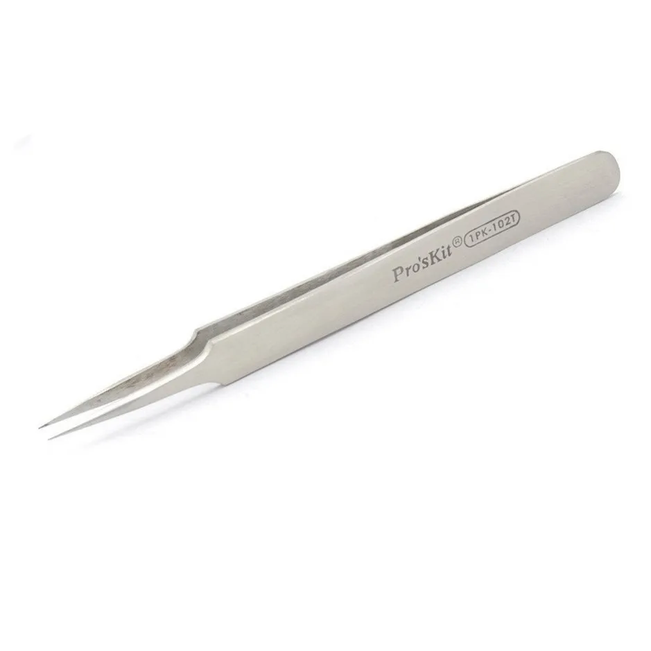 Pro'sKit 1PK 102T супер тонкий наконечник прямой Немагнитный медицинский пинцет (120