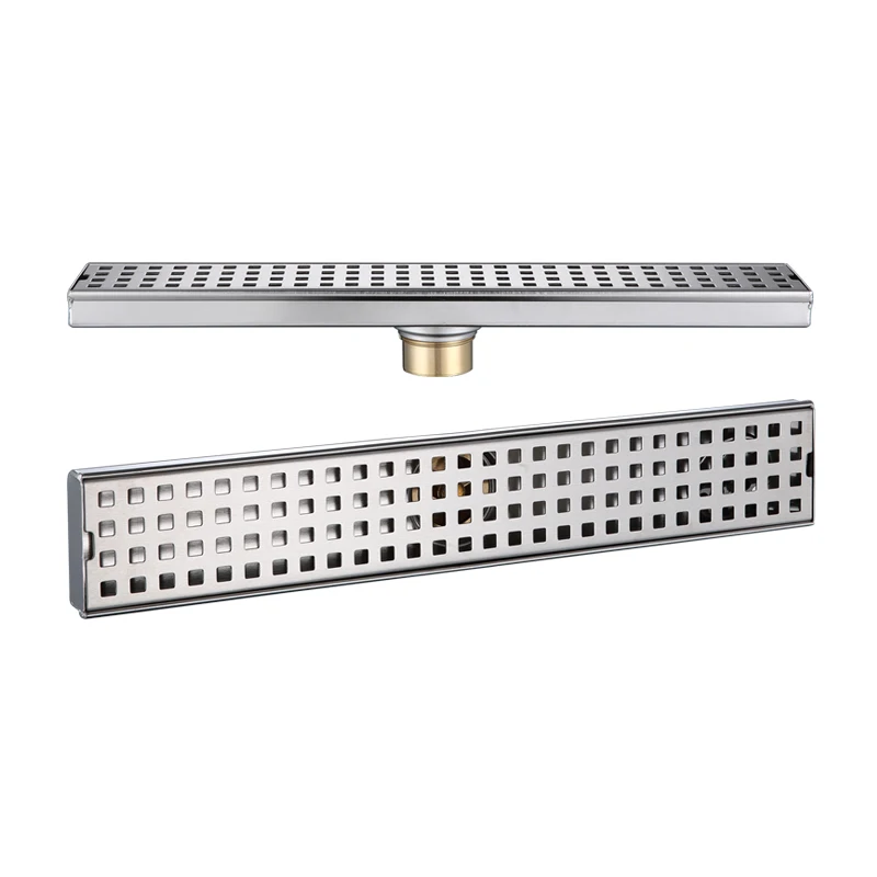 Bagnolux 600/700/800/900/1000 мм Высокое качество квадратный 304 Нержавеющая сталь Длинные Линейный напольная Решетка отходов Слив в ванной