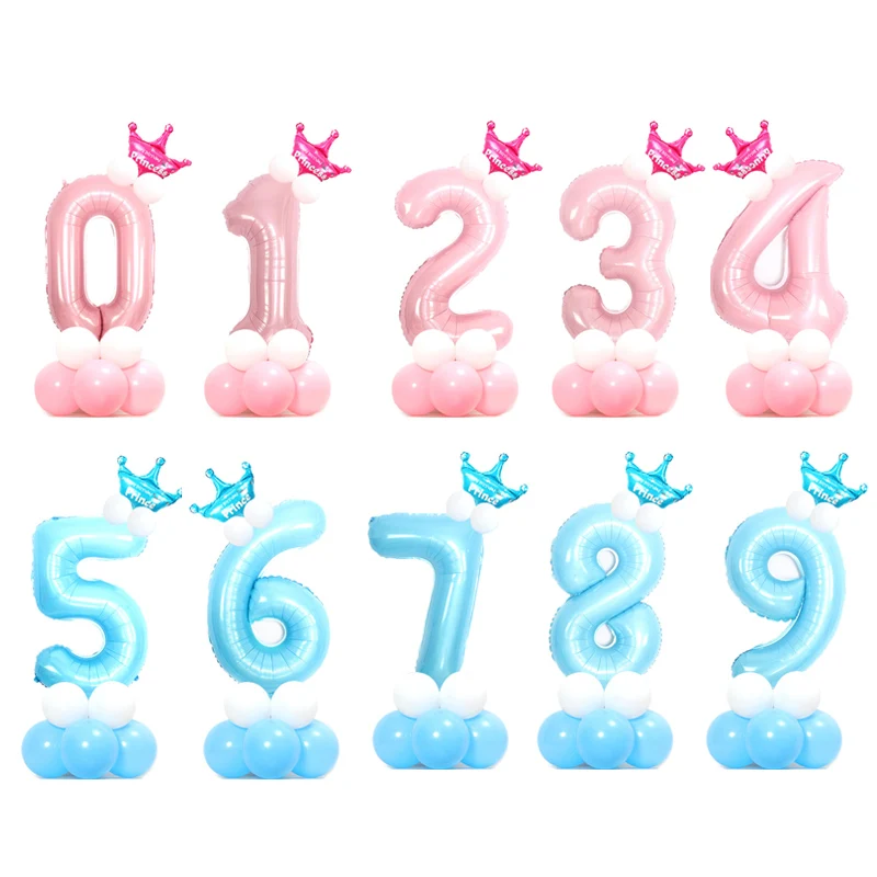 Шара с цифрой 32 дюймов День рождения украшения дети Фольга шары 15 шт.