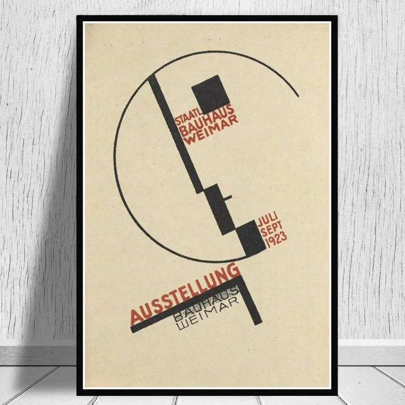 0013 Bauhaus Ausstellung 1923 Weimer выставочный плакат, настенная художественная картина, плакаты и принты, холст, живопись для комнаты, домашний декор - Цвет: 0013