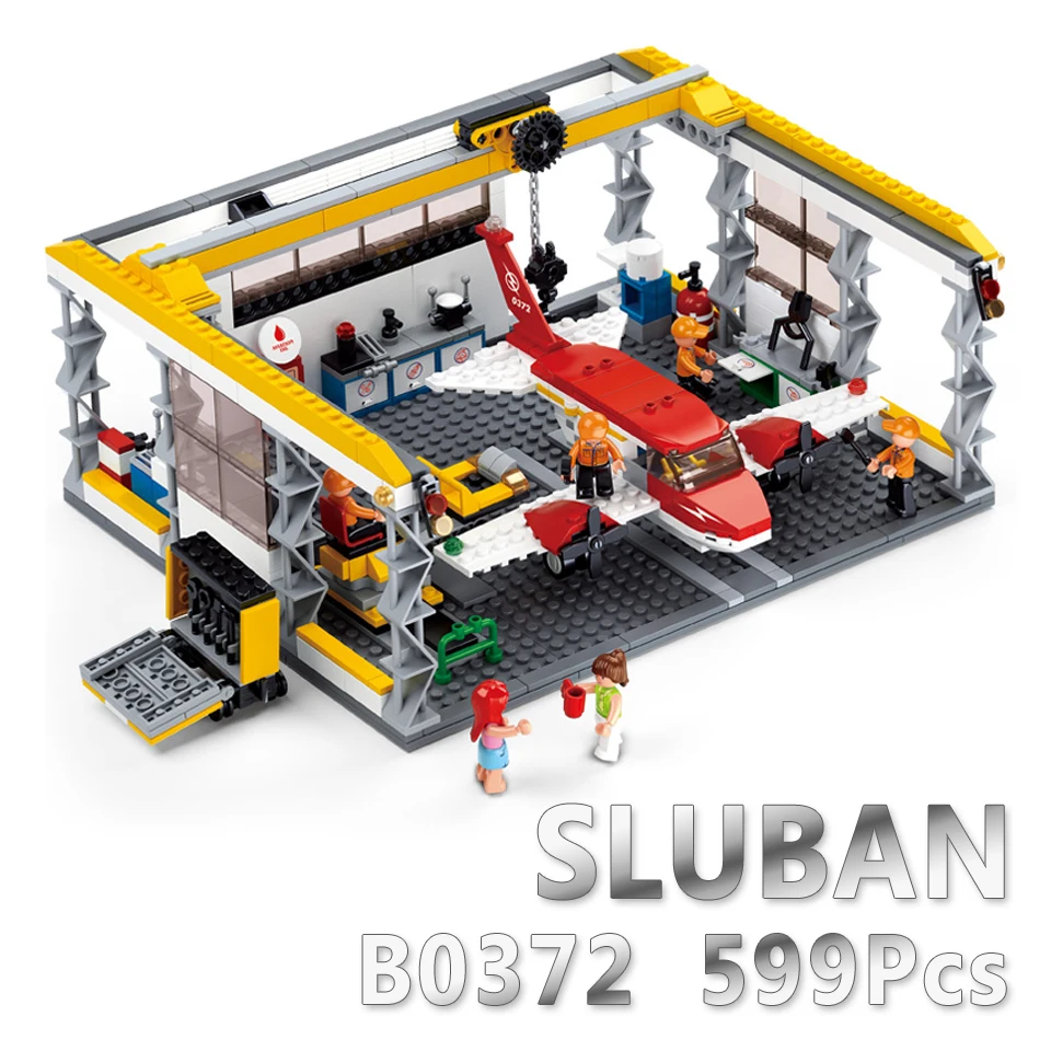 Sluban модель здания B0361 214 шт модель строительные наборы Классические Игрушки Хобби самолет коллекция - Цвет: Without Original Box