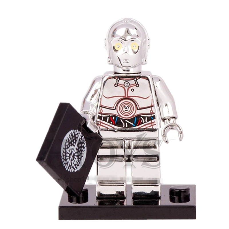 Одиночная распродажа Звездные войны посеребренные C3PO R2D2 дроид робот штурмовик