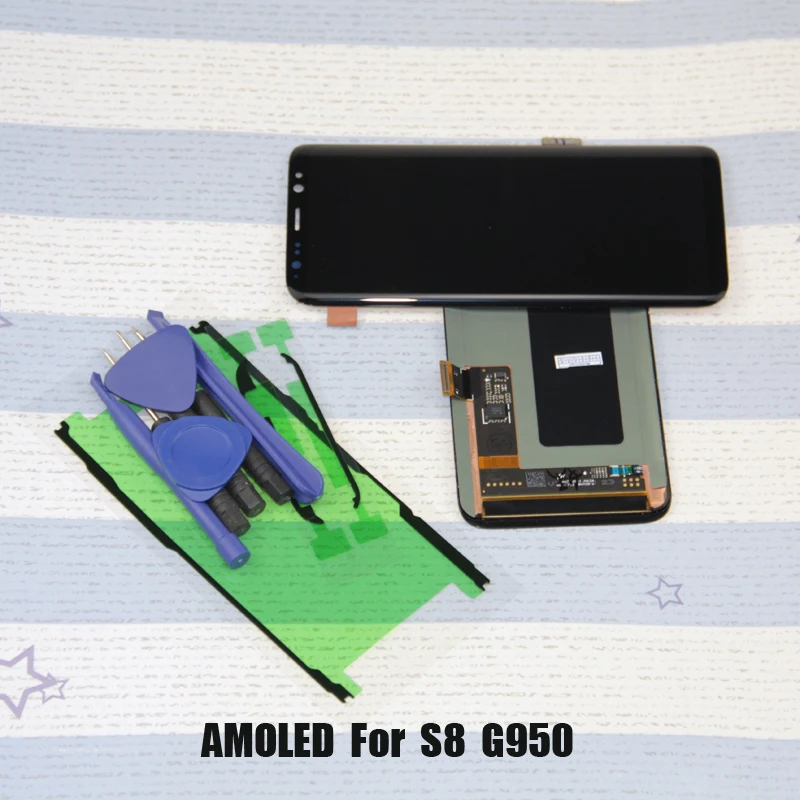 Супер AMOLED ЖК дисплей для Samsung Galaxy S8 G950 G950F мобильный телефон|Сенсорные панели