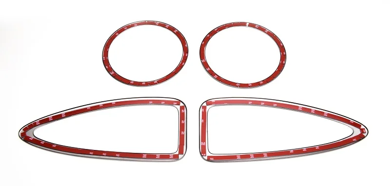 4pcs stainless steel door speaker stereo sound cover decorative moldingtrims for Lada Granta Kalina 2