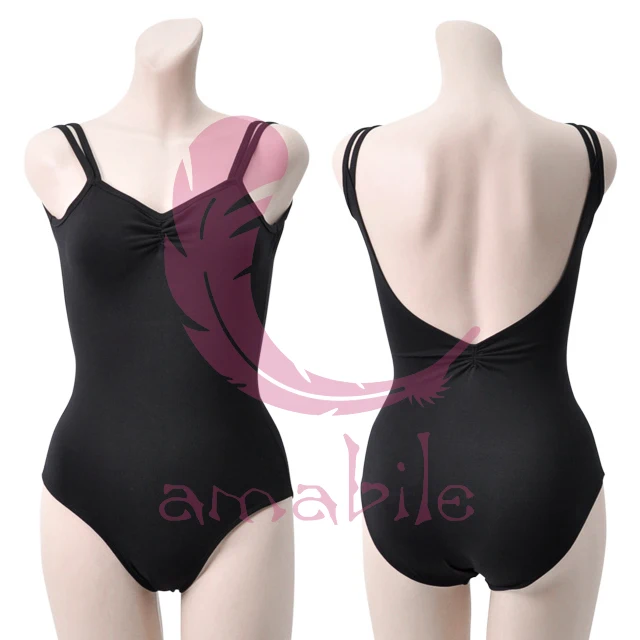 

Ballet Dance Gymnastics double strap Leotard backless adult leotard AL0032