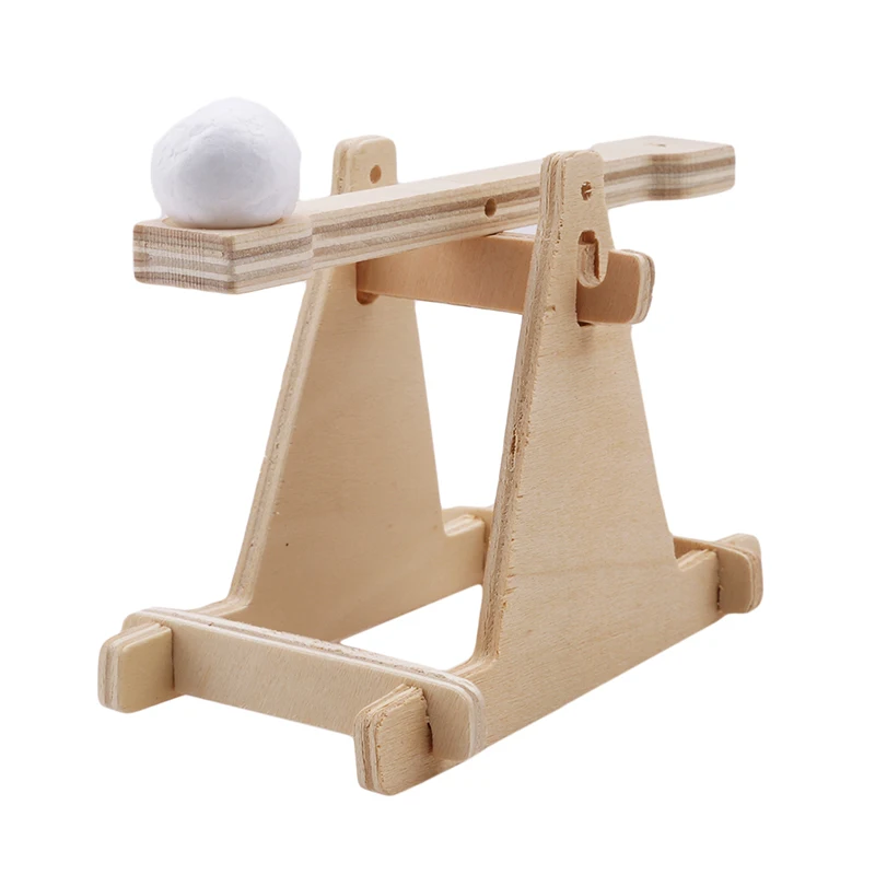 

DIY Trebuchet Toy Model Wooden Catapult Vehicle Kits Children Scientific Experiment Small Invention Invention Gifts
