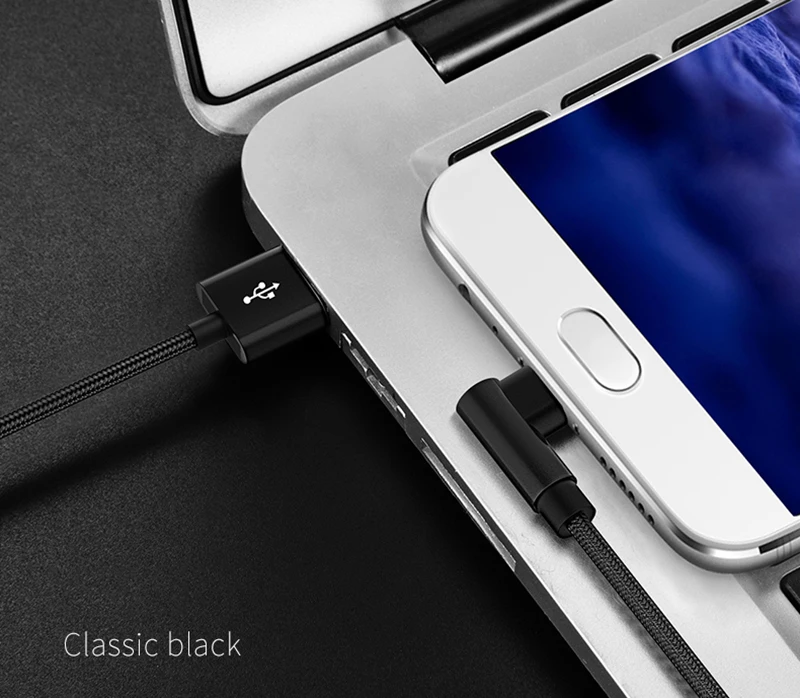 SUPTEC 90 градусов Micro USB кабель 2.4A Быстрая зарядка данных провода Шнур зарядное устройство кабель для Android samsung S6 S7 Edge Xiaomi huawei LG