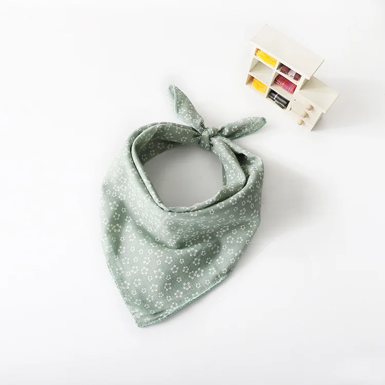 RF05 green to bake 45*45 см, детский хлопковый шарф для маленьких мальчиков и девочек, милый детский шейный платок, детский маленький квадратный шарф, мягкий нагрудник - Цвет: RF05 green to bake