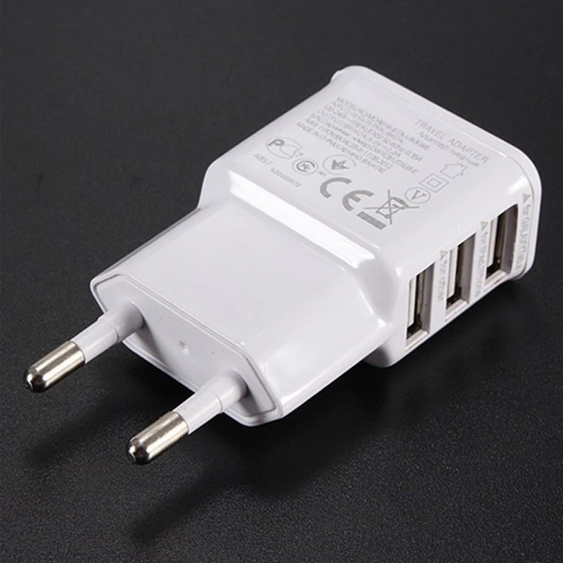 Сетевое зарядное устройство с 3 USB портами 5 В 2 А|plug power adapter|plug powerus plug |
