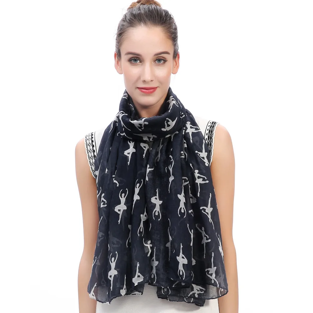 Женский шарф с принтом балерины мягкая легкая шаль для подарка|women scarf shawl|women