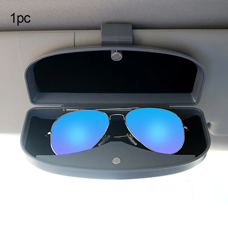 Sunglasses Holder Аксессуары, автомобильный солнцезащитный козырек, держатель для солнцезащитных очков, чехлы для очков, зажим для авто, коробка для карт, посылка, ID, сумки для хранения, 4 цвета - Название цвета: Sunglasses Holder