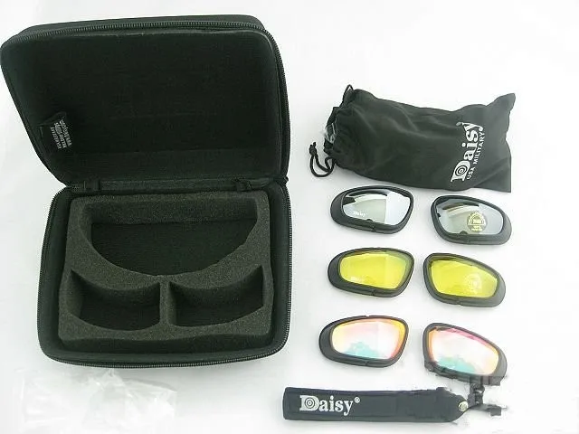 Daisy C5, солнцезащитные очки для пустыни, 4 линзы, очки, тактические, для пеших прогулок, для верховой езды, защита глаз, для страйкбола, UV400, очки