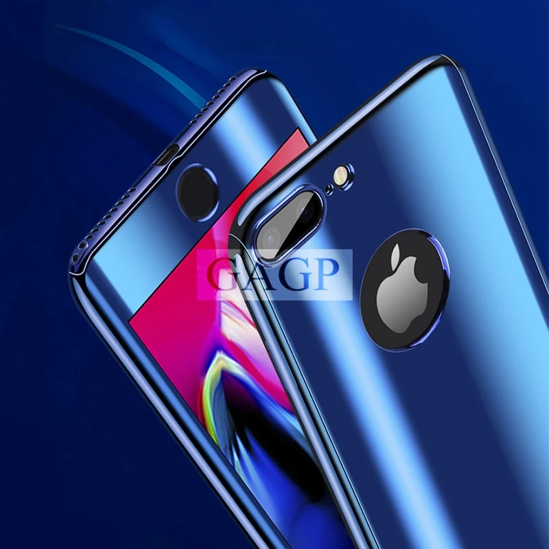 Для iphone XS MAX iphone 6 s 6s плюс 360 полная защита Зеркало чехол для iphone 7 Plus iphone X 10 чехол для Apple 8 XR Coque