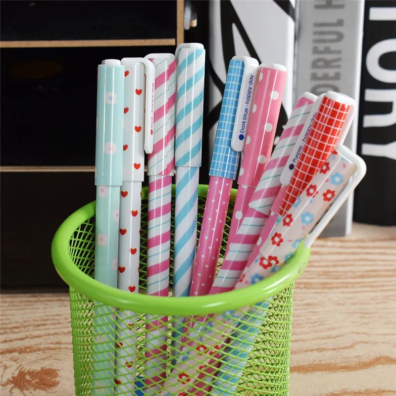 Цветная гелевая ручка 10 шт./лот кавайные канцелярские принадлежности корейские