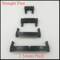 dc2 20p 24p 26p 30p 20 24 26 30 pins 2 54mm pitch 180 degree straight ejector header connector male pcb idc horn socket box