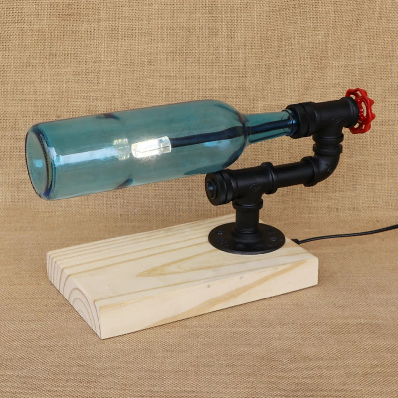 Современный абажур бутылка включает в себя G4 Настольная лампа с переключателем