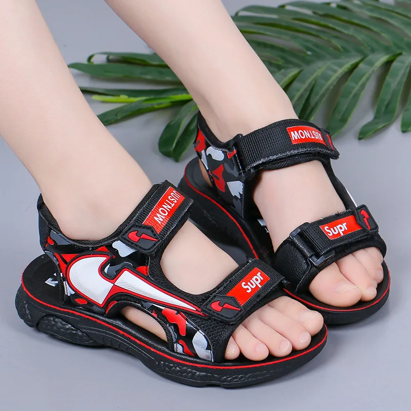 Новая детская летняя пляжная обувь для мальчиков сандалии повседневной носки