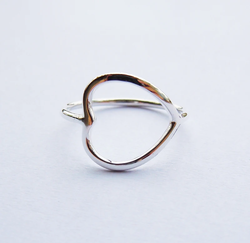 Кольцо в форме сердца из серебра 925 пробы|solid sterling silver|ring ring925 silver rings |