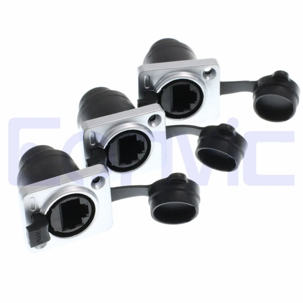 3 шт./лот RJ45 водонепроницаемый разъем розетки гнездовые разъемы IP65 Панель