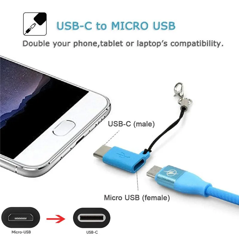 Type C OTG адаптер папа к Micro USB Женский конвертер USB C type-C зарядный кабель синхронизации данных для samsung Galaxy LG USB-C телефон