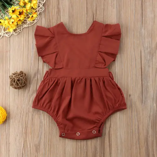 Summer Newborn Infant Baby Girl Romper Jumpsuit Beach Wear Flying Sleeves Outfit Clothing | Детская одежда и обувь