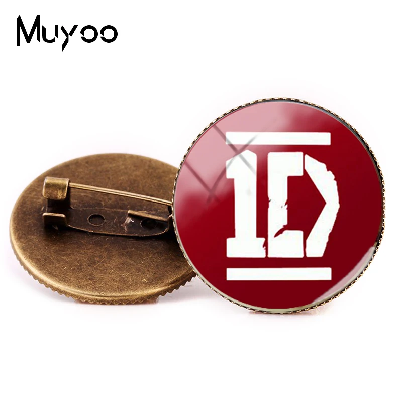 One Direction ID брошь Булавки моде Шпильки Стекло ювелирные изделия ручной работы серебро бронза фото Броши ID брошь - Окраска металла: 5