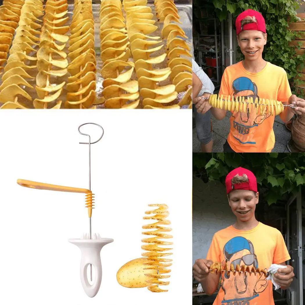DIY 1 шт. ручная креативная вращающаяся картофелерезка r из нержавеющей стали +