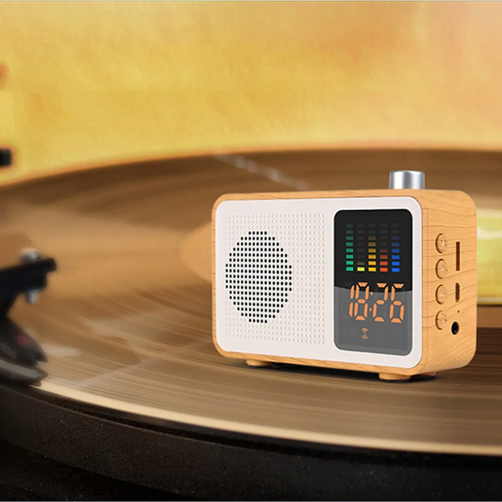 Bluetooth Колонка HIPERDEAL 2019 модная Беспроводная MIABOO в стиле ретро под дерево радио с