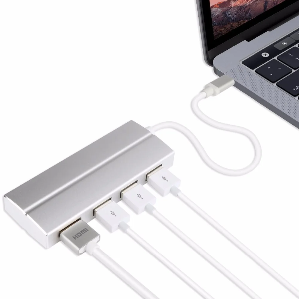 JZYuan USB 3 1 usb type C к HDMI 0 концентратор адаптер папа Женский 4K 30 Гц видео конвертер для