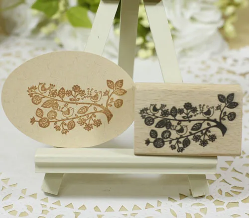 Высококачественный винтажный штамп с птицей на дереве 4*6*2 см carimbo для деревянного